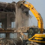 Bina Yıkım uygulaması yapılan betonarme yapı